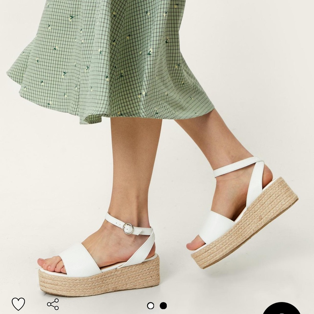 Open Toe Espadrille Platform Sandals